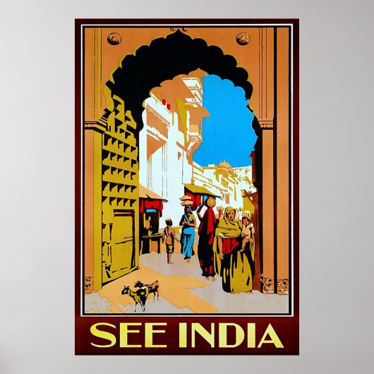 See India ~ Vintage Travel ポスター (正面)