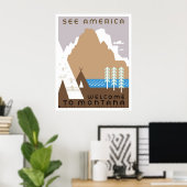 See Montana & America 1938 WPA ポスター (ホームオフィス)