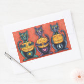 SEE NO EVIL BLACK CATステッカーシート長方形 長方形シール (封筒)