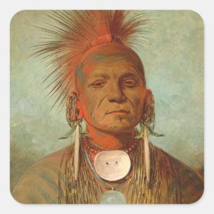 See-non-ty-a, an Iowa Medicine Man, 1844 スクエアシール