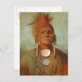 See-non-ty-a, an Iowa Medicine Man, 1844 ポストカード (正面/裏面)