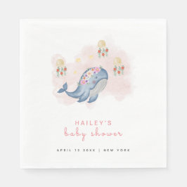 See Sweet Whale Baby Showerの下 スタンダードランチョンナプキン