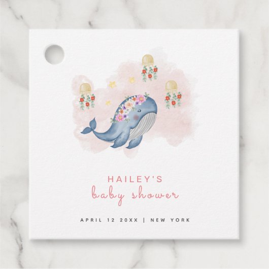 See Sweet Whale Baby Showerの下 フェイバータグ (正面)
