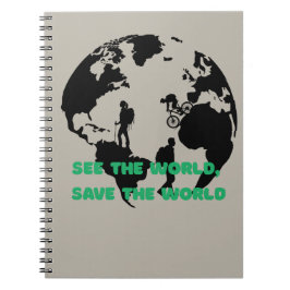 See the World Save the World Cycling Hiking  ノートブック