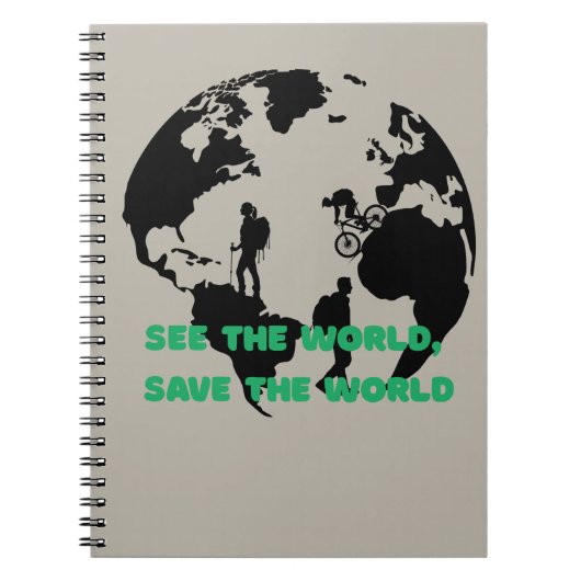 See the World Save the World Cycling Hiking  ノートブック (正面)
