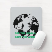 See the World Save the World Cycling Hiking  マウスパッド (マウス)