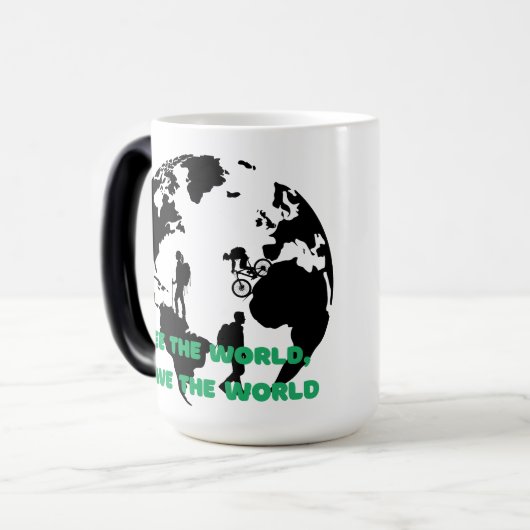 See the World Save the World Cycling Hiking モーフィングマグカップ (正面左)