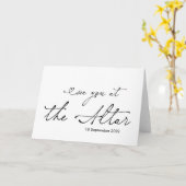 See You At The Altar Bride Groom Wedding Day カード (黄色い花)