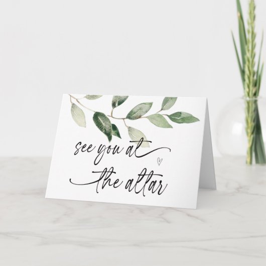 See You At The Altar Gift From Bride to Groom Card カード (正面)