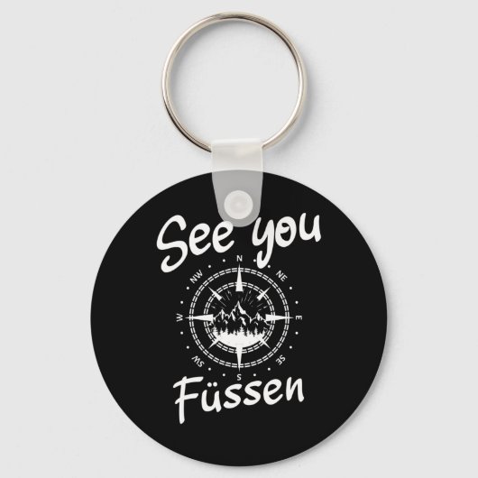 See You Hiking Fussen Germany Vacation Ski Comp キーホルダー (正面)