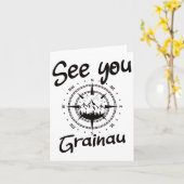 See You Hiking Grainau Germany Vacation Ski Comp カード (黄色い花)