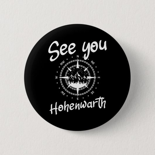 See You Hiking Hohenwarth Germany Vacation Ski Com 缶バッジ (正面)