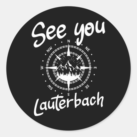 See You Hiking Lauterbach Germany Vacation Ski Com ラウンドシール (正面)