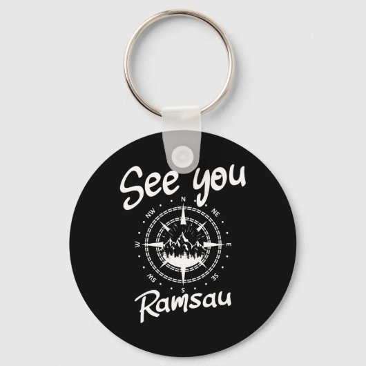 See You Hiking Ramsau Germany Vacation Ski Comp キーホルダー (正面)