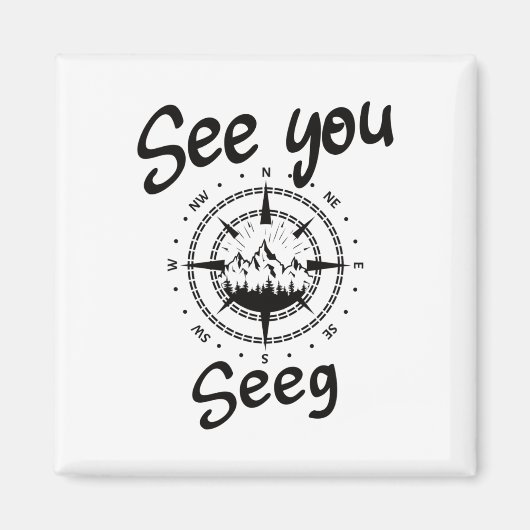 See You Hiking Seeg Germany Vacation Ski Comp マグネット (正面)