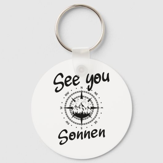 See You Hiking Sonnen Germany Vacation Ski Comp キーホルダー (正面)