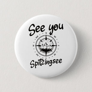 See You Hiking Spitzingsee Germany Vacation Ski Co 缶バッジ