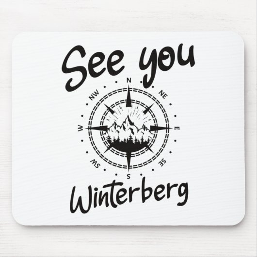 See You Hiking Winterberg Germany Vacation Ski Com マウスパッド (正面)