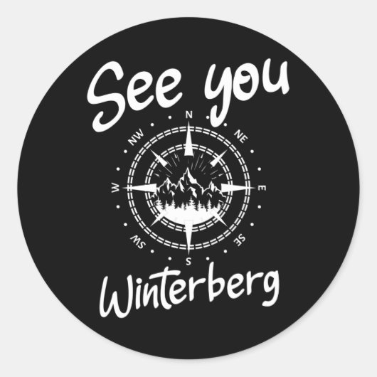 See You Hiking Winterberg Germany Vacation Ski Com ラウンドシール (正面)