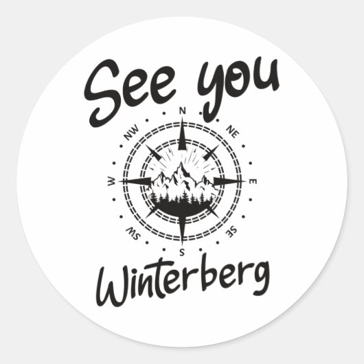 See You Hiking Winterberg Germany Vacation Ski Com ラウンドシール (正面)