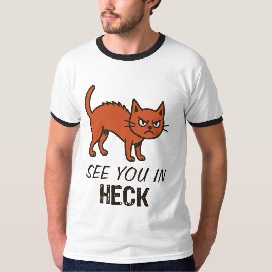 See you in heck cat T-Shirt Tシャツ (正面)