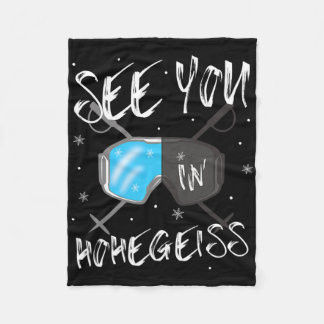See You In Hohegeias Germanyバケーションスキーゴーグル フリースブランケット
