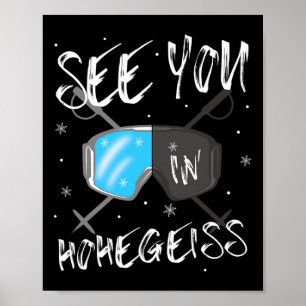 See You In Hohegeias Germanyバケーションスキーゴーグル ポスター