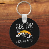 See You In Jackson Hole Usa Vacation Ski キーホルダー (正面)