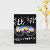 See You In Kreischberg Steiermark Vacation Ski Gog カード (黄色い花)