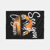 See You In Le Sauze France Hiking Vacation Ski  フリースブランケット (正面(横))