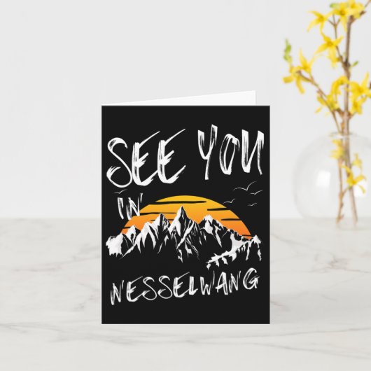 See You In Nesselwang Germany Vacation Ski カード (黄色い花)