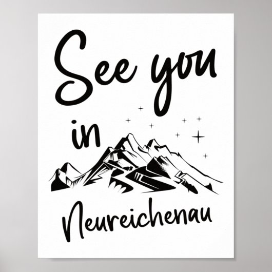 See You In Neureichenau Germany Vacation Ski ポスター (正面)