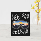 See You In Oberau Tyrol Vacationスキーゴーグル カード (黄色い花)