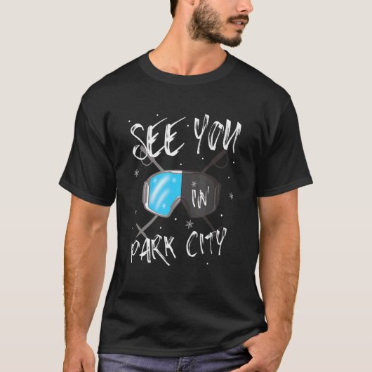 See You In Park City Usaハイキングバケーションスキーゴグル Tシャツ (正面)