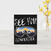 See You In Schliersee Germanyバケーションスキーゴーグル カード (黄色い花)