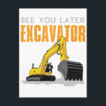 See You Later Showder Toddler Boy Kids ポストカード<br><div class="desc">ダイガースショベル素晴らしや一般的な建築のおもちゃを愛する人のためのギフトアイディアクリスマスや誕生日のギフトに最適。"See you later shovel"掘りおもしろいデザイン。</div>