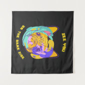 See You on the Bark Side Dog Pun タペストリー (正面(横))