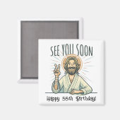 "See you soon"、誕生日ギフトおもしろいマグネット マグネット (正面/裏面)