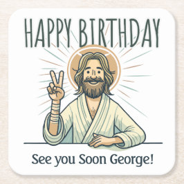 "See you soon", Birthday gift, 55 スクエアペーパーコースター