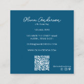 Seed Of Life Connect With UsソーシャルメディアQRコード スクエア名刺 (裏面)