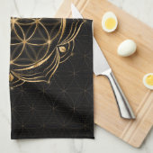 Seed of life in Lotus – 聖幾何学 キッチンタオル (四つ折り)