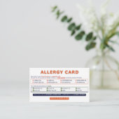 Seed Oil Allergy Card 名刺 (スタンド正面)