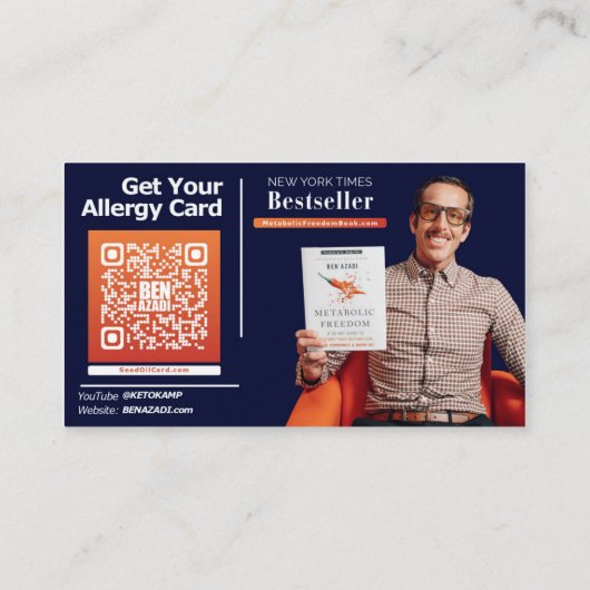 Seed Oil Allergy Card 名刺 (裏面)