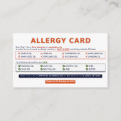 Seed Oil Allergy Card 名刺 (正面)