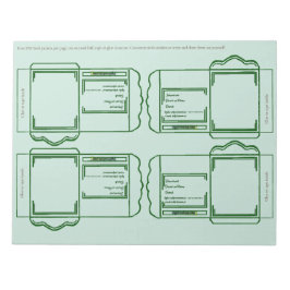 Seed Packet green DYI Notepad ノートパッド