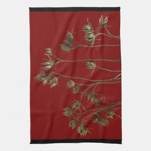 Seed Pods on a Kitchen Towel キッチンタオル (縦)