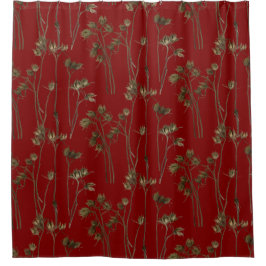 Seed Pods on a Shower Curtain シャワーカーテン