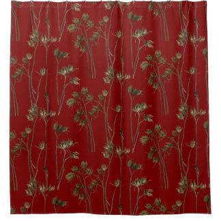 Seed Pods on a Shower Curtain シャワーカーテン