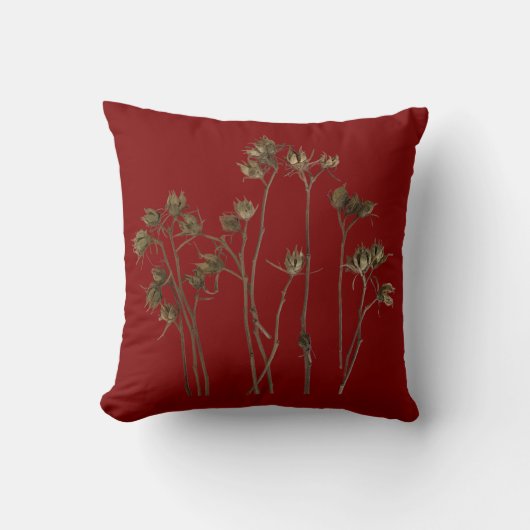 Seed Pods on a Throw Pillow クッション (正面)