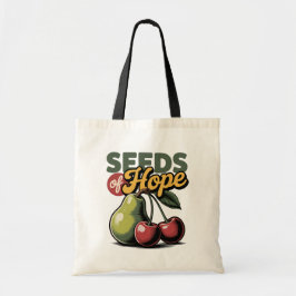 Seeds of Hope Pear Cherry Retro Christian Tee トートバッグ